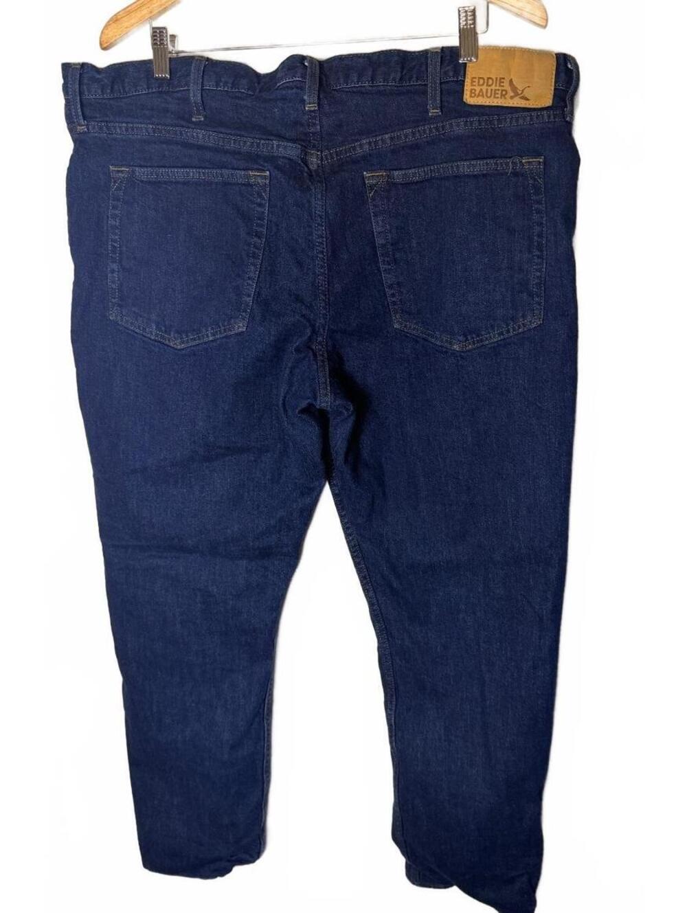 Eddie Bauer Men's Jeans Size 42x30 Dark Blue Denim - Picture 2 of 4